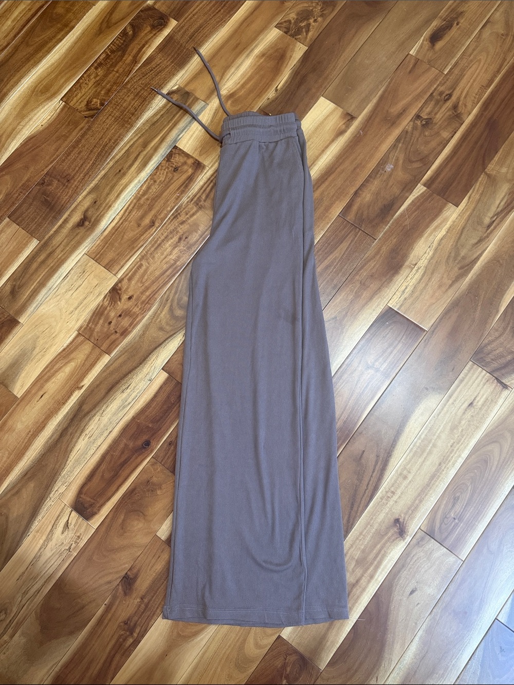 High-Rise Wide Leg Knit Pants - Taupe